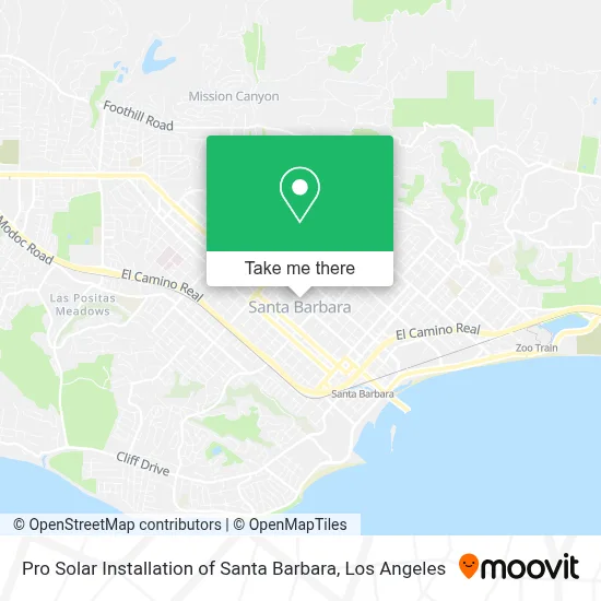 Pro Solar Installation of Santa Barbara map