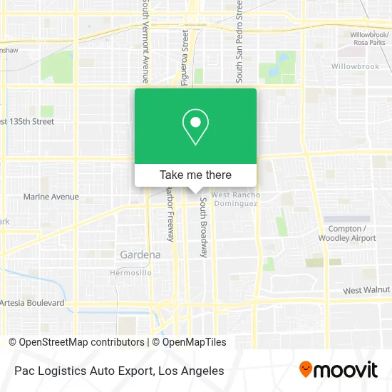 Pac Logistics Auto Export map