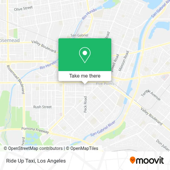 Ride Up Taxi map