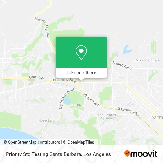 Priority Std Testing Santa Barbara map