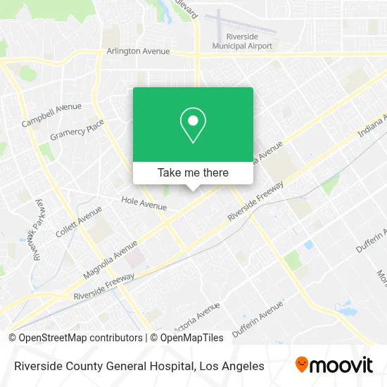 Riverside County General Hospital map