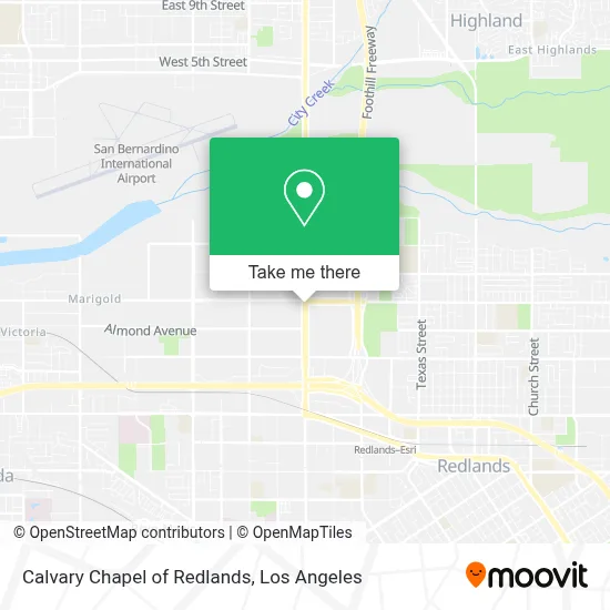 Calvary Chapel of Redlands map