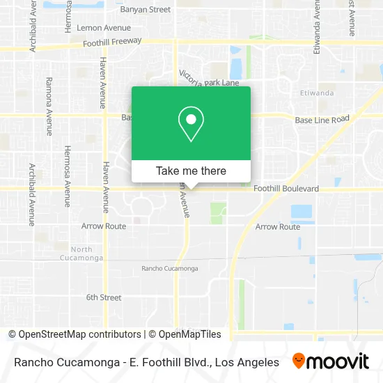 Rancho Cucamonga - E. Foothill Blvd. map