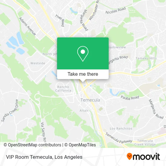 VIP Room Temecula map