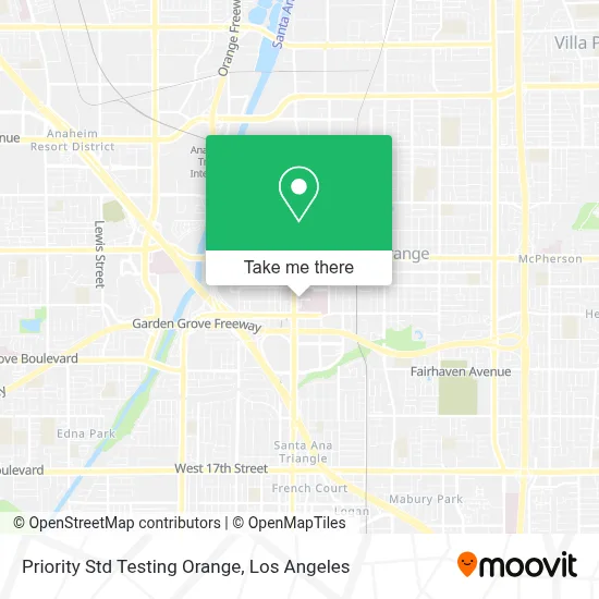 Priority Std Testing Orange map