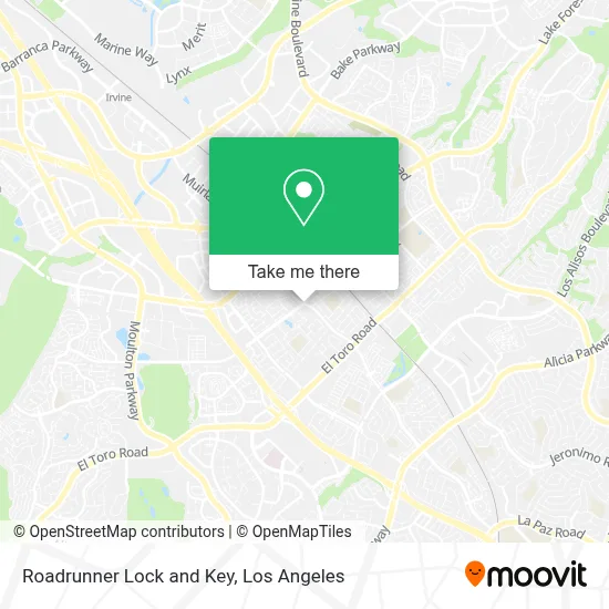 Roadrunner Lock and Key map