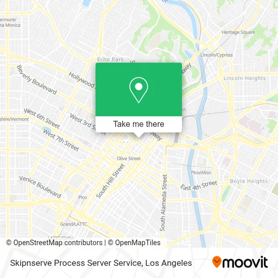 Skipnserve Process Server Service map
