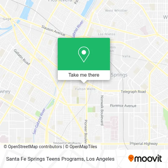 Santa Fe Springs Teens Programs map