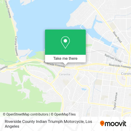 Riverside County Indian Triumph Motorcycle map