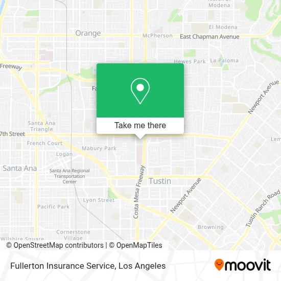 Fullerton Insurance Service map