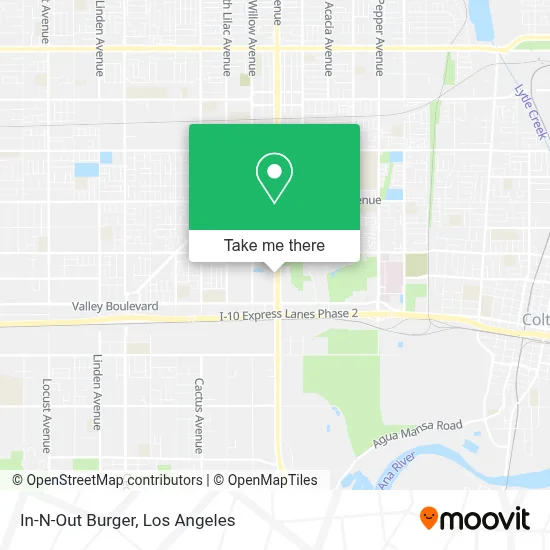 In-N-Out Burger map