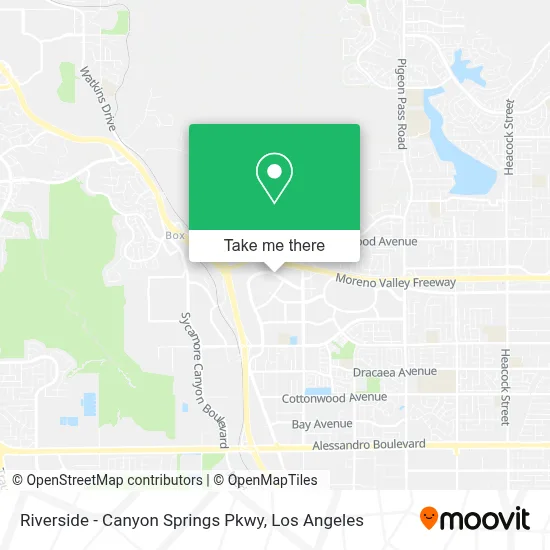Riverside - Canyon Springs Pkwy map