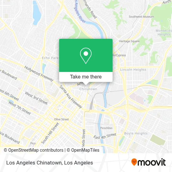 Los Angeles Chinatown map