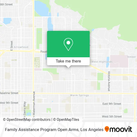 Family Assistance Program Open Arms map