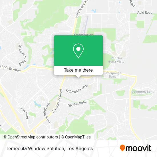 Temecula Window Solution map
