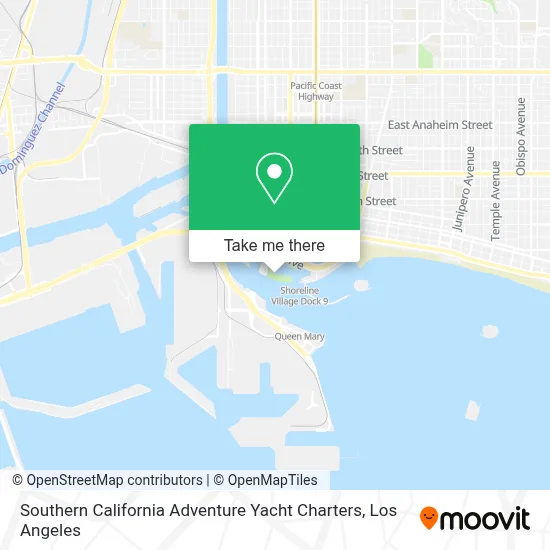 Southern California Adventure Yacht Charters map