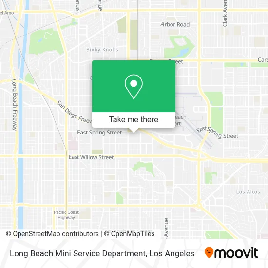 Long Beach Mini Service Department map