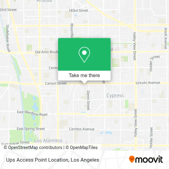 Ups Access Point Location map