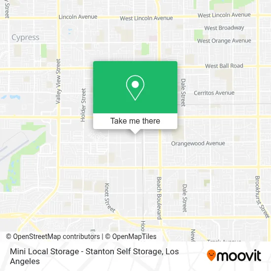 Mini Local Storage - Stanton Self Storage map