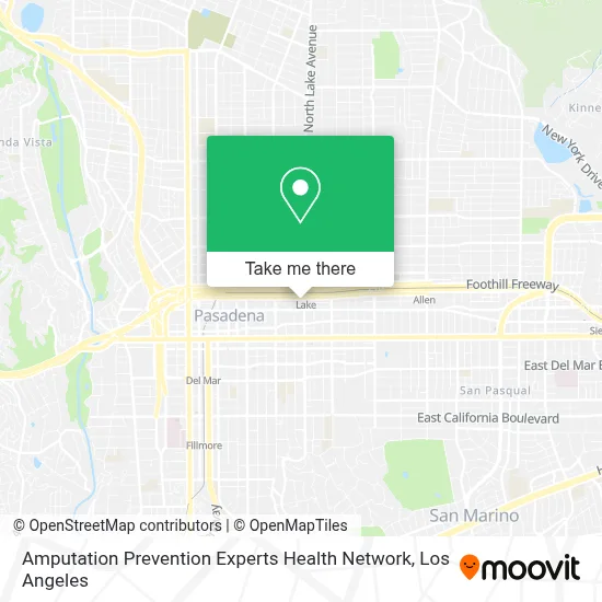 Amputation Prevention Experts Health Network map
