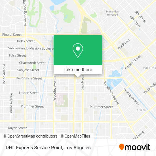 DHL Express Service Point map