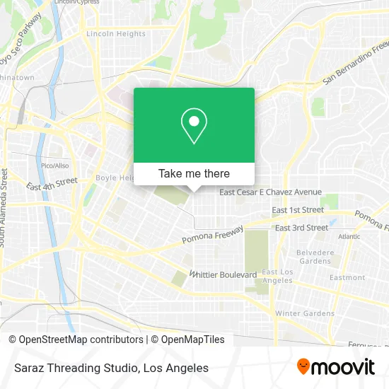 Saraz Threading Studio map