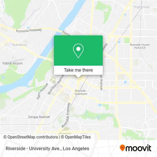 Riverside - University Ave. map