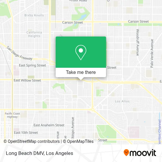 Long Beach DMV map