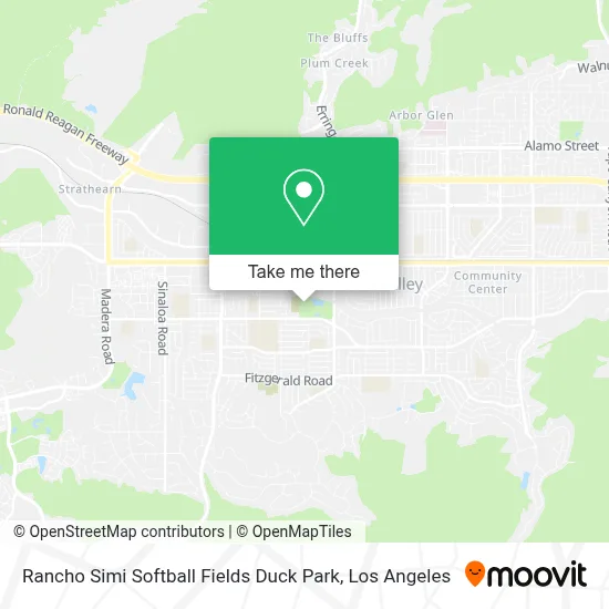 Rancho Simi Softball Fields Duck Park map