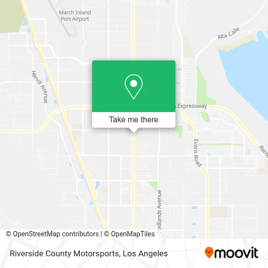 Riverside County Motorsports map