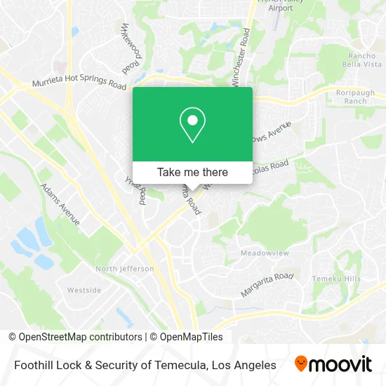 Foothill Lock & Security of Temecula map