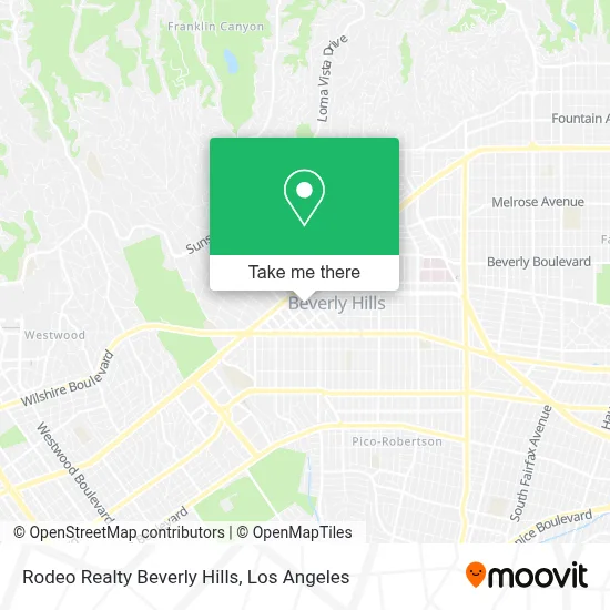 Rodeo Realty Beverly Hills map
