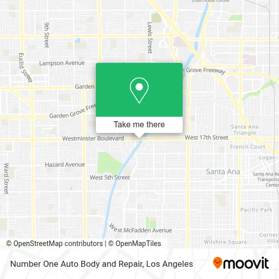 Number One Auto Body and Repair map