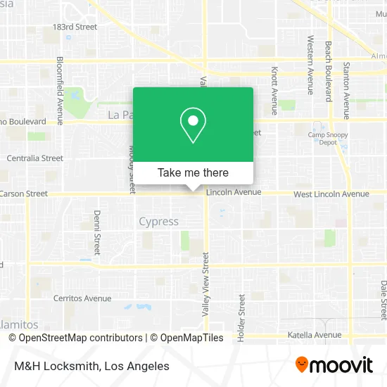 M&H Locksmith map