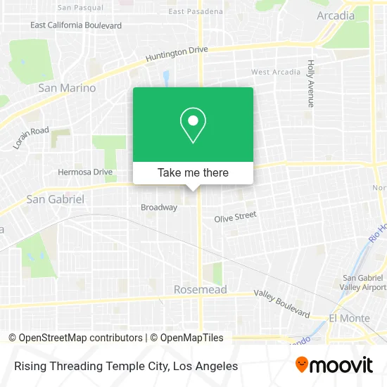 Rising Threading Temple City map