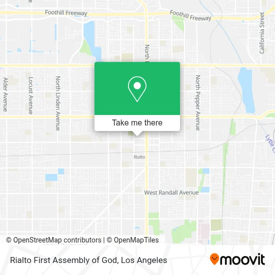 Rialto First Assembly of God map