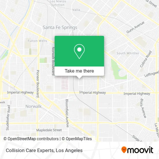 Collision Care Experts map