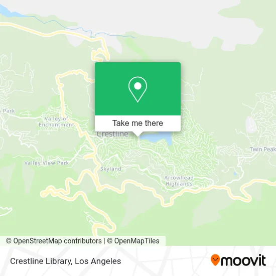 Crestline Library map