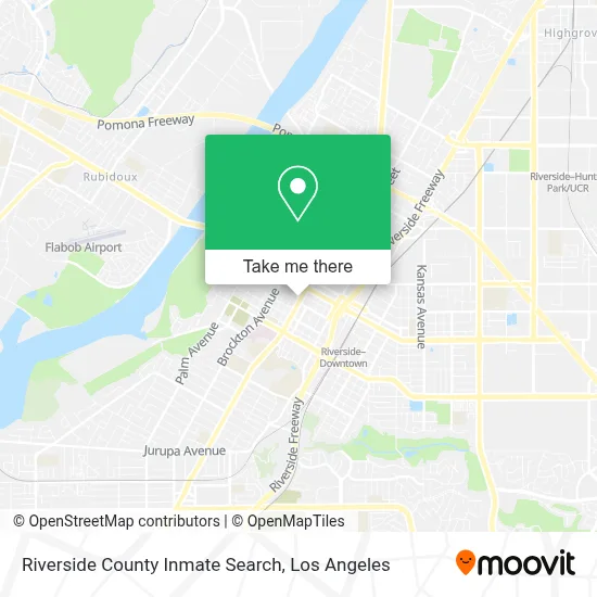 Riverside County Inmate Search map