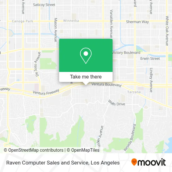 Raven Computer Sales and Service map