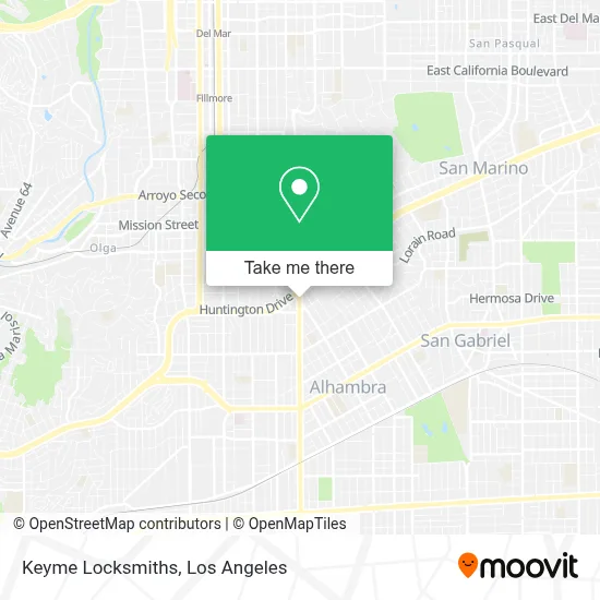 Keyme Locksmiths map