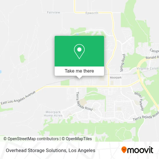 Overhead Storage Solutions map