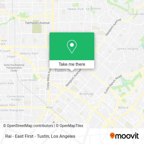 Rai - East First - Tustin map