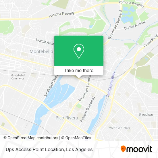 Ups Access Point Location map