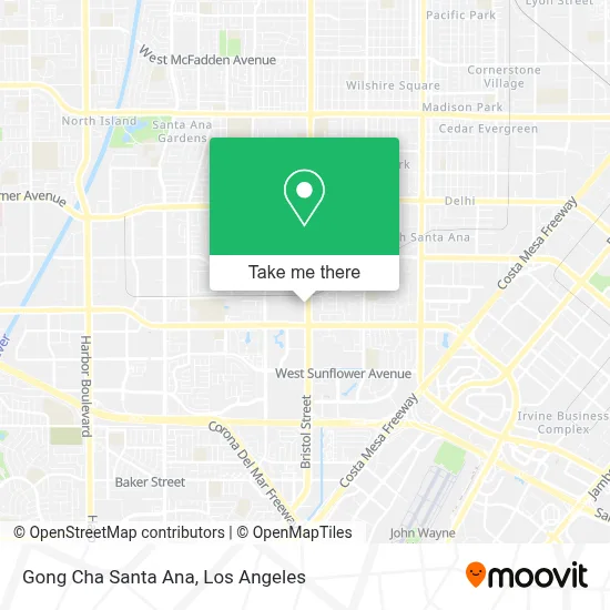 Gong Cha Santa Ana map