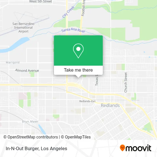 In-N-Out Burger map