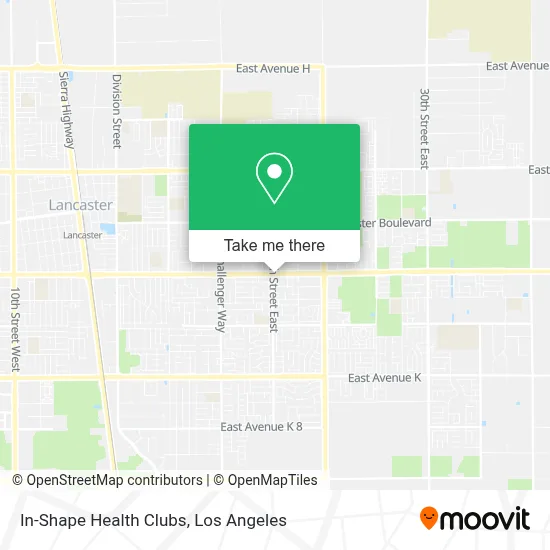 In-Shape Health Clubs map