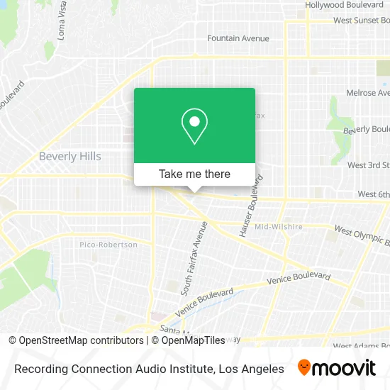Recording Connection Audio Institute map