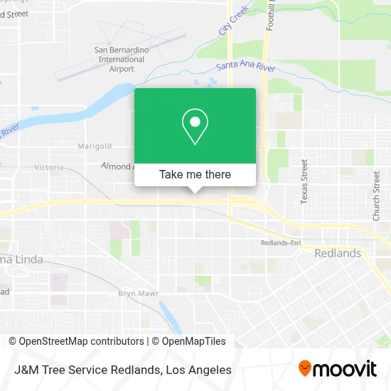 J&M Tree Service Redlands map