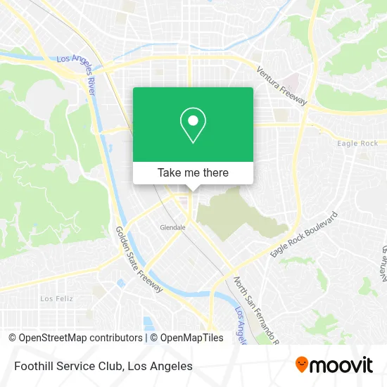 Foothill Service Club map